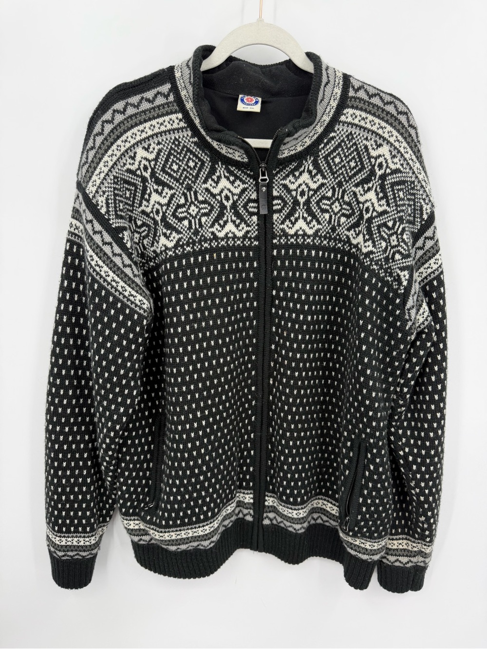Icewear Iceland Full Zip Wool blend Sweater-Men’s XXL black white
